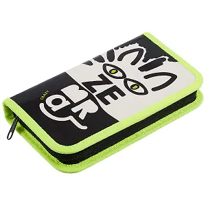 Пенал школьный 1отд. "Зебра" 19*11,5см, мат.лам.тисн.