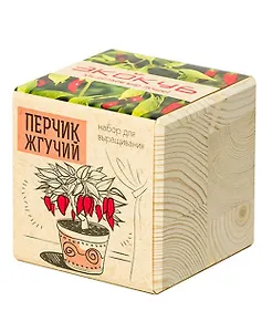 Набор для опытов и экспериментов Набор для выращивания Экокуб Перчик жгучий