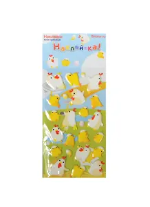 Наклейка декоративная зефирная 4 Курицы 1 (80х150) (упаковка)