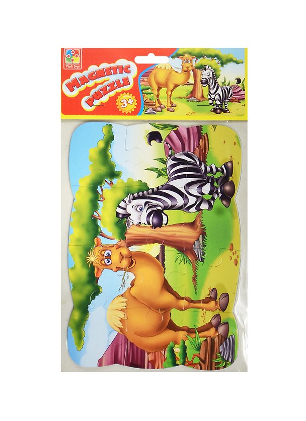 Пазлы на магните Верблюд и зебра (VT3205-13) (3+) (упаковка) 2463070 — 1