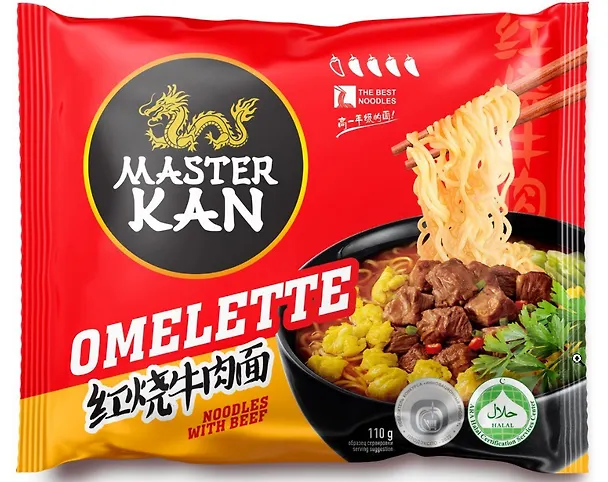Лапша Master Kan пакет с омлетом и с говядиной, 115г 3110248 — 1