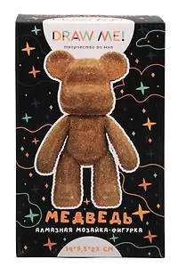 Алмазная мозаика на фигурке Draw Me! "Золотой мишка", (14*9,5*23 см)