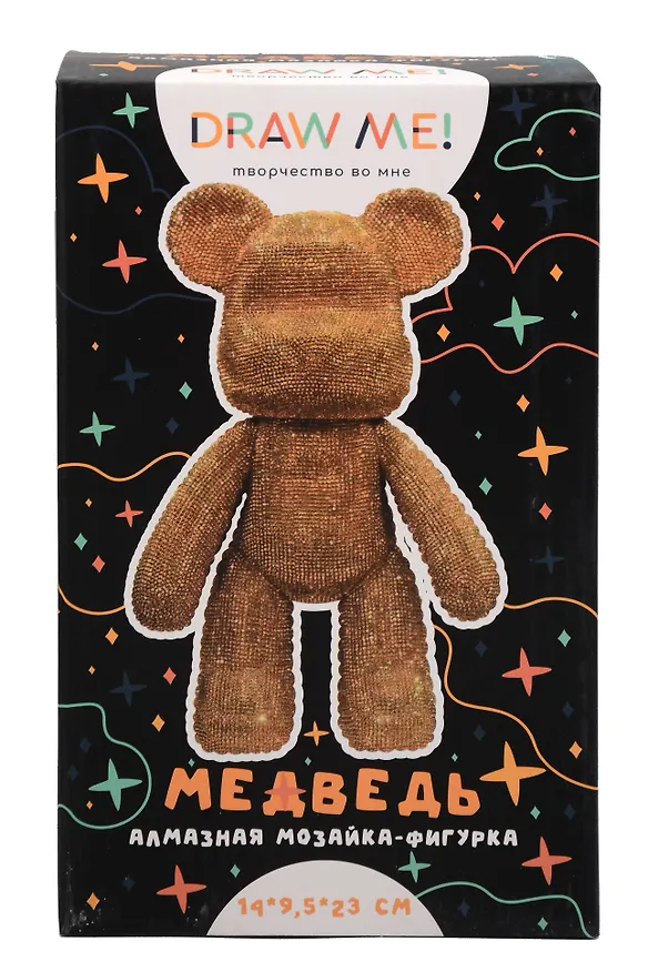 Набор для творчества Draw Me!. Алмазная мозаика на фигурке «Золотой мишка», 14 х 9,5 х 23 см 3152027 — 1
