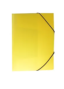 Папка на резинках А4 "Neon" желтая, с 3 клапанами, пластик, Erich Krause