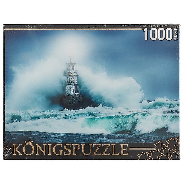 Пазл Königspuzzle 1000 эл. 68,5*48,5см. Маяк и шторм ГИК1000-6531 2640676 — 1