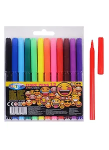 Фломастеры "Смайлы", 12 цветов