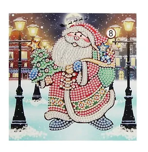 Алмазная мозаика Открытка 15х15см Счастливого Нового Года! №2 (Арт. М-9355) 2875717
