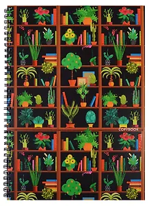 Тетрадь в клетку Unnika, "Графика. Книжные полки", А4, 96 листов