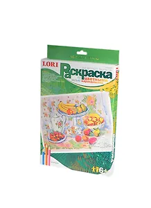 Раскраска по кальке цветными карандашами Рн-029 Натюрморт (6+) (набор для творчества) (коробка)