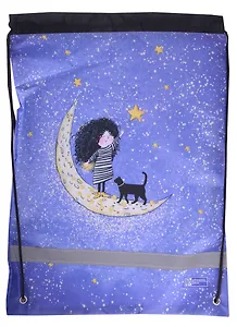 Мешок для сменной обуви "ДЕВОЧКА НА ЛУНЕ"36*48см