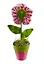 Декоративное интерьерное украшение из ткани и ПВХ Цветочек в горшочке (25383) (24см) — 2345367 — 2