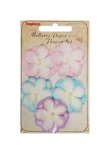 Набор двойных цветочков Анютины глазки Пастельный (SCB300403) (5шт.) (упаковка)