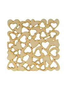 Подставка под горячее Сердца (141495) (90мм) (Игрушка из дерева)