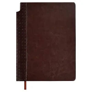 Ежедневник недат. А5 160л "Сариф" коричневый, кожзам, тв.переплет, место для ручки, офсет, ляссе