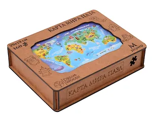 Пазл фигурный "Карта Мира" 3120796