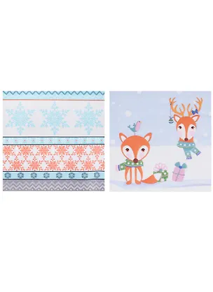 Набор салфеток для декупажа Лиса и олень 2 шт. (310650/SDL098100) (упаковка) 2697223