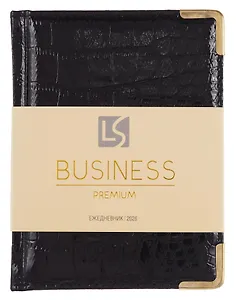 Ежедневник датированный 2026 год, А6, 176 листов, "Business Premium. Grand croco", черный