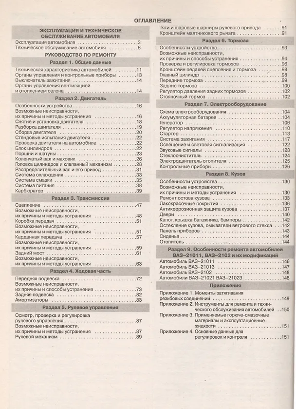 Книга Руководство по ремонту автомобилей ВАЗ-2101, ВАЗ-21011, ВАЗ-21013, ВАЗ-2102, ВАЗ-21021, ВАЗ-21023 (Сергей Косарев) — 2