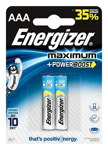 Комплект батареек 2 штуки, «Energizer Maхimum», LR03, BP2