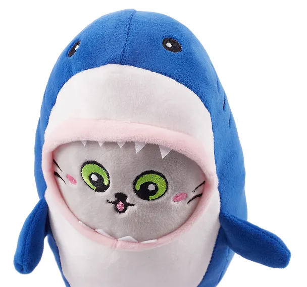 Мягкая игрушка Котик-акула, 30см синий 3093859 — 6