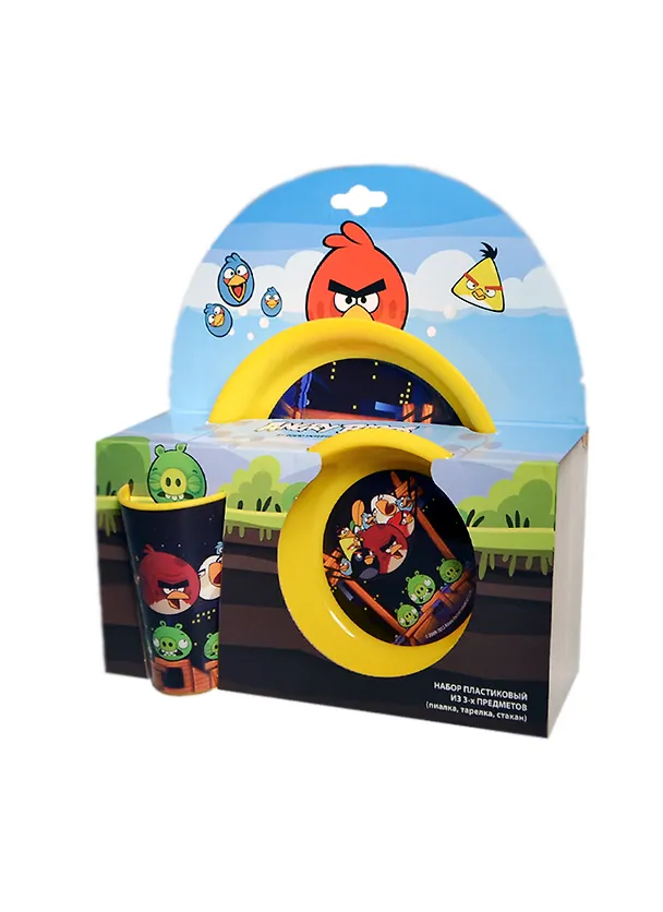 ANGRY BIRDS Набор пластик.из 3-х пр.желт.Ночь 2393509 — 1