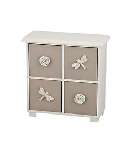 Шкатулка с 4-мя ящиками коллекция Стрекозы (22х20х9,5) (222-233)