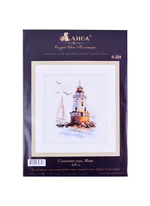 Набор для вышивания крестом Солнечное утро Маяк (0-224) (6х9 см) (упаковка) (Алиса)