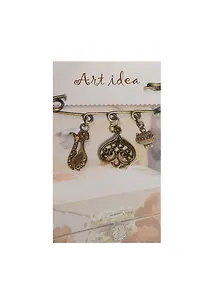 Заготовка для декора Art idea Кулон ажурный "Сердечко" метал. 2см QA-3377"