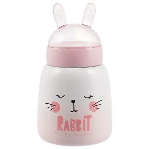 Термос с прозрачной крышкой Мордочка кролика (металл) (300мл) (12-08999-8010)