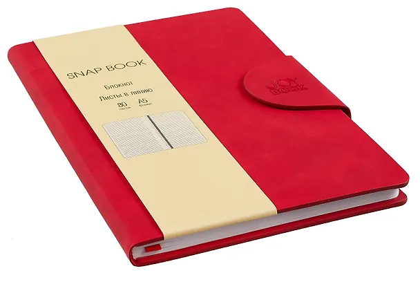 Книга для записей. А5 80л лин. "Snap book. No 5" иск.кожа, тв.переплет, магн. клапан, термотеснение, ляссе, инд. уп. 3009305 — 2