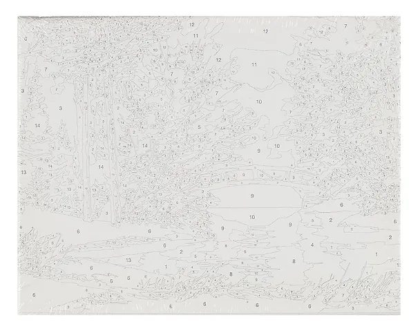 Холст с красками по номерам "Морозное утро", 17 х 22 см 3006531 — 4