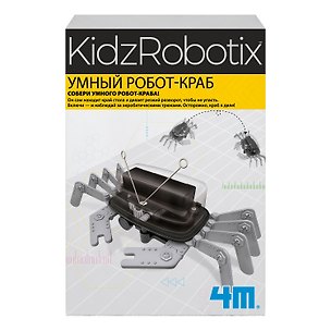 Конструктор Умный Робот-краб, 11 деталей. KidzRobotix/ КидзРоботикс 4М 317121