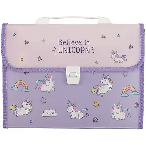 Портфель «Unicorn pattern», А4, 12 отделений