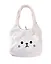 Сумка-шоппер плюшевая Котик (белая) (40х36) (12-ZhenPin-2713) — 3007096 — 1