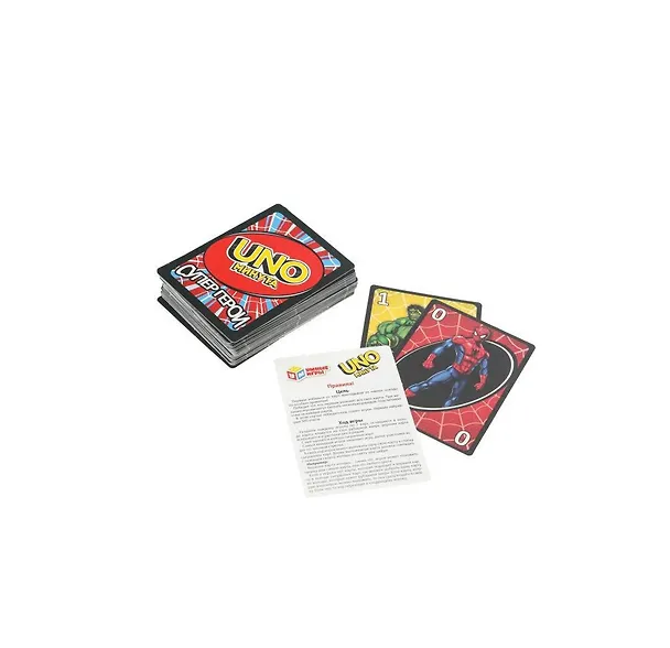 UNO минута. Супергерои. Карточная игра 92х130х22 мм.Умные игры в кор.100шт 3128639 — 3