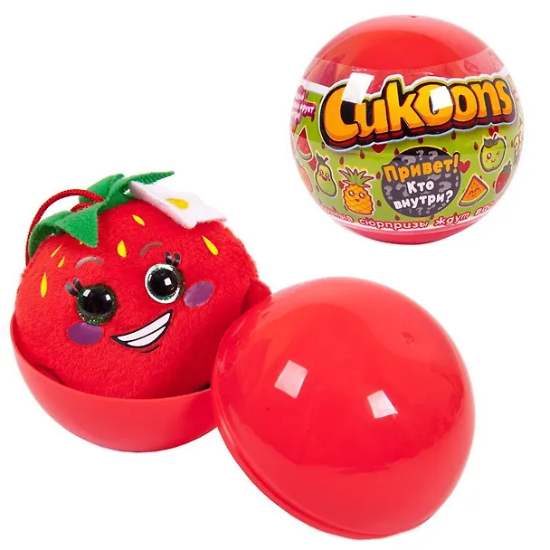 Игрушка, Фрукты Cukoons (мягконабивная), 7см в пластмассовом шаре SP0005 351187 — 2
