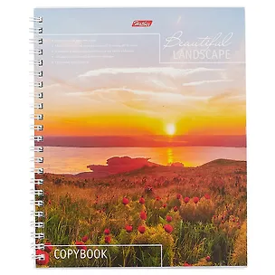 Тетрадь в клетку Hatber, "Очарование заката", 100 листов 250029