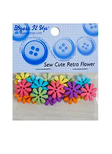 Набор пуговиц Sew Cute Retro Flower (6941) (упаковка)