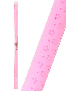 Пленка упаковочная 60*60 розовая с вырубн.узором, инд.уп.