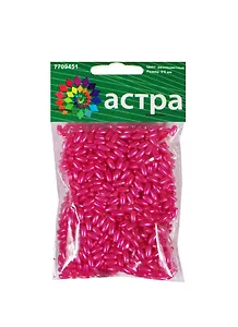 Бусины пластиковые (G23) (7708436) (3х6мм) (25гр.) (ярко-розовые) (упаковка)