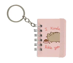 Блокнот А7 40л "Pusheen" евроспираль, эласт.держатель