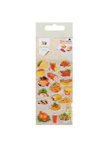 Наклейки декоративные, многоразовые, зефирные 4 Еда 1 7*16см
