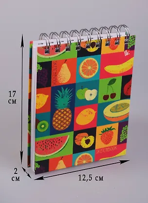 Скетчбук A6 80л "Летнее настроение" белый офсет, нелинованн., 100г/м2, тв.обложка, широкая евроспираль, Listoff 241619