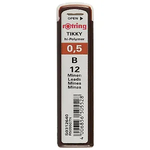 Грифели 0,5мм 12шт "Rotring Tikky" В, Rotring