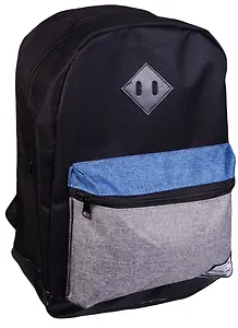 Рюкзак школьный "Черный с серым меланжом"