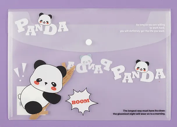 Папка -конверт «Panda» А4 на кнопке, в ассортименте 3039424 — 3