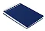 Блокнот А7 80л кл. "CANVAS" синий, пласт.обл, спираль — 3038814 — 3
