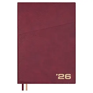 Ежедневник дат. 2026г. А5+ 176л "Шеврет" зеленый, кожзам, интегр. переплет, тисн. фольгой, внутренний блок в клетку, карман, офсет, закругл.углы, справ.мат-лы, 2 ляссе, инд.уп