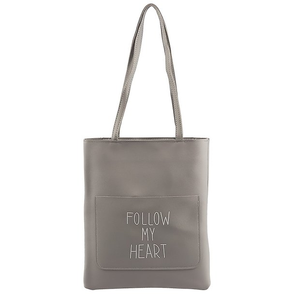 Сумка на молнии с карманом Follow My Heart (кожзам) (36х30) 2619044 — 1