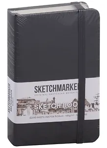 Скетчбук 9*14 80 листов "Sketchmarker" черный, нелинованный, 140г/м2, слоновая кость